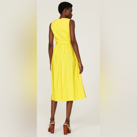 TOCCIN X RTR Bright Yellow Nylon Sleeveless Twist Front Dress Size 8 - Picture 8 of 8